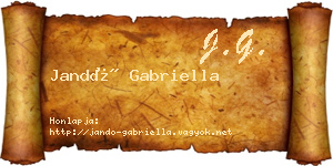 Jandó Gabriella névjegykártya