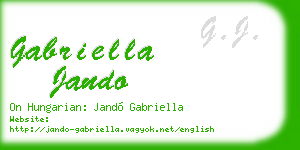 gabriella jando business card